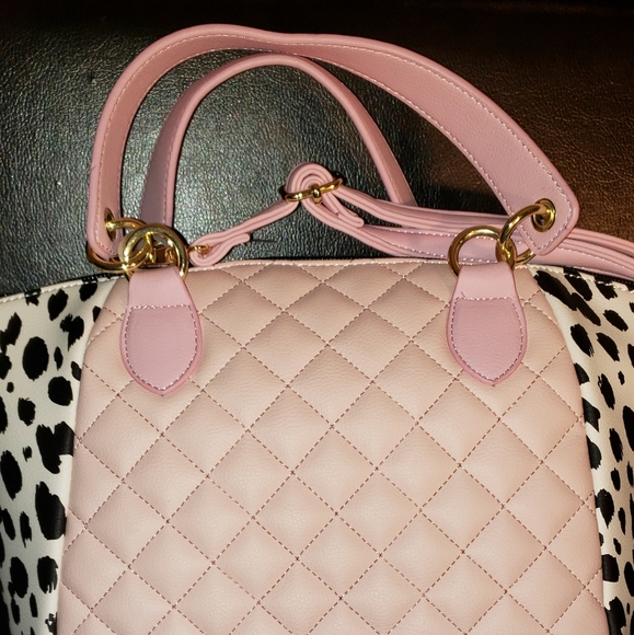 Betsey Johnson blush pink quilted satchel/ crossbo - Picture 3 of 5